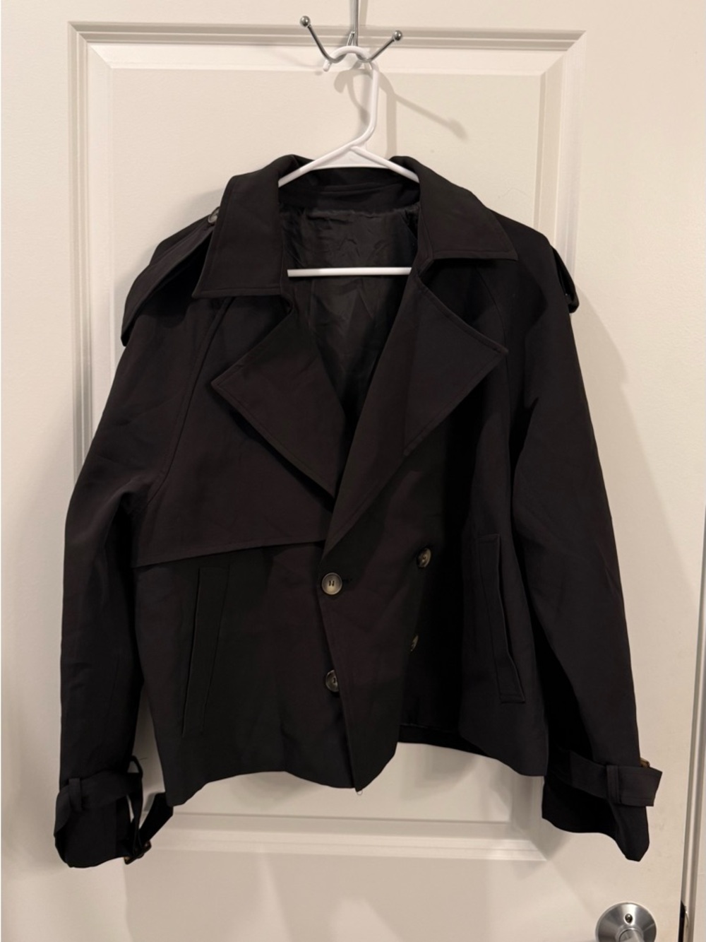 Black Women's Trench Jacket